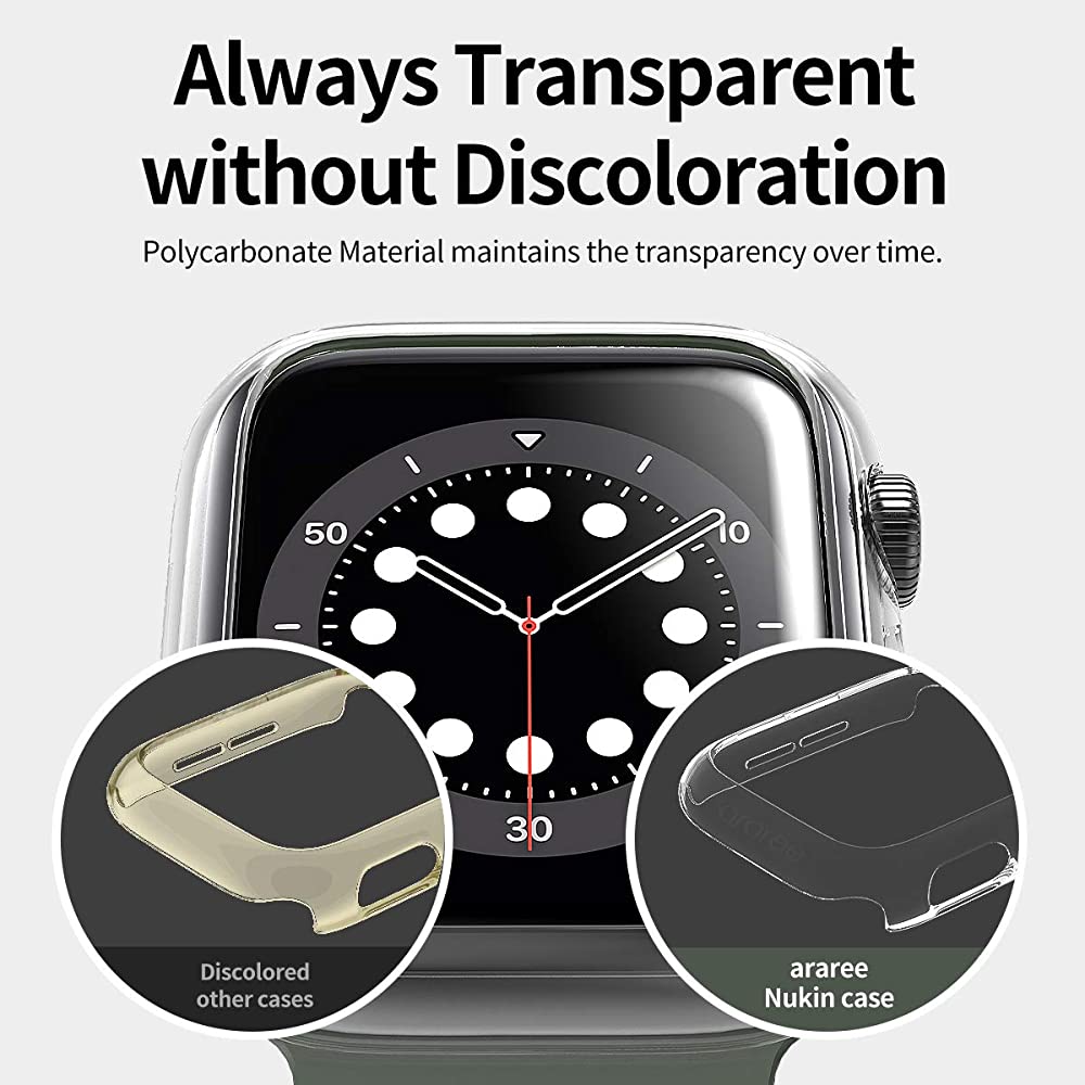 Araree NUKIN Apple Watch 6 / SE / 5 / 4 Crystal Transparent Polycarbonate Case 44mm & 40mm Clear