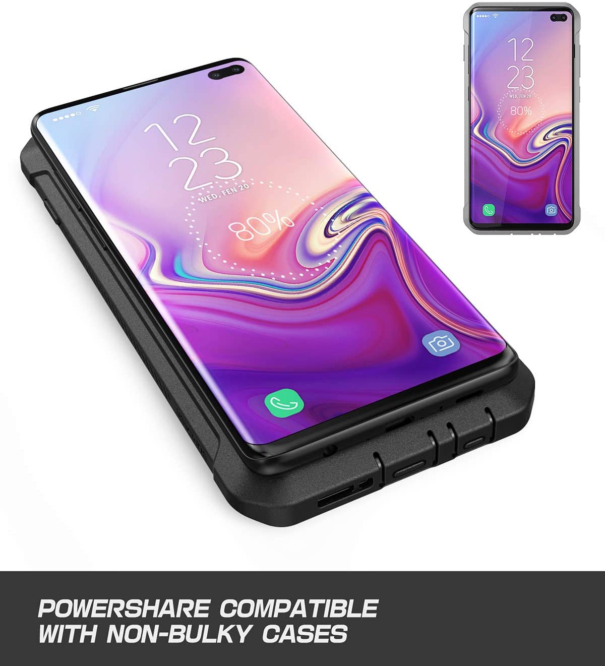 SUPCASE Unicorn Beetle Pro Galaxy S10 Plus Full-Body Dual Layer Rugged with Holster & Kickstand Without Built-in Screen Protector (Black)