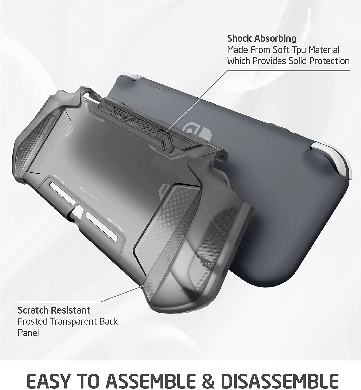 Sarung Boleh Dock Mumba Nintendo Switch / Switch Lite [Siri Blade] Sarung Penutup Pelindung Cengkaman TPU dengan Reka Bentuk Ergonomik dan Cengkaman Keselesaan