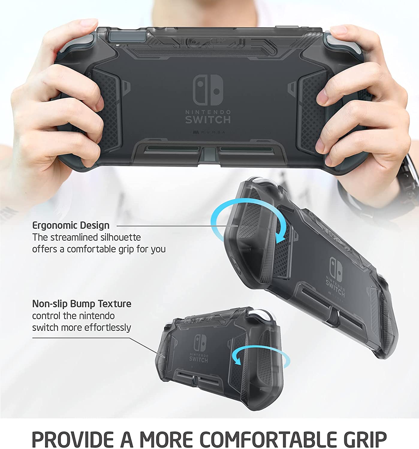 Sarung Boleh Dock Mumba Nintendo Switch / Switch Lite [Siri Blade] Sarung Penutup Pelindung Cengkaman TPU dengan Reka Bentuk Ergonomik dan Cengkaman Keselesaan