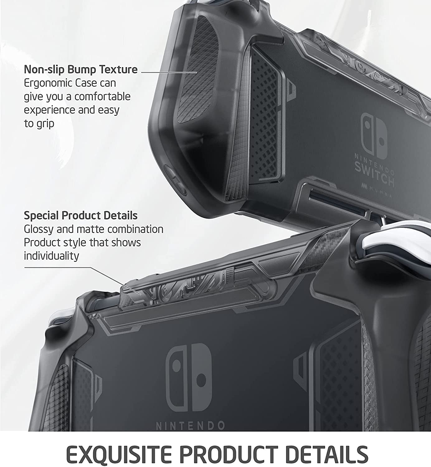 Sarung Boleh Dock Mumba Nintendo Switch / Switch Lite [Siri Blade] Sarung Penutup Pelindung Cengkaman TPU dengan Reka Bentuk Ergonomik dan Cengkaman Keselesaan
