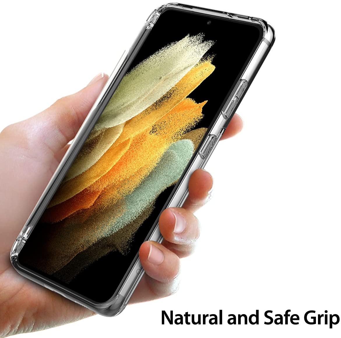 Araree FLEXIELD Pen Holder Samsung Galaxy S21 Ultra Clear Transparent Flexible Cover Flexible Full Protective Case
