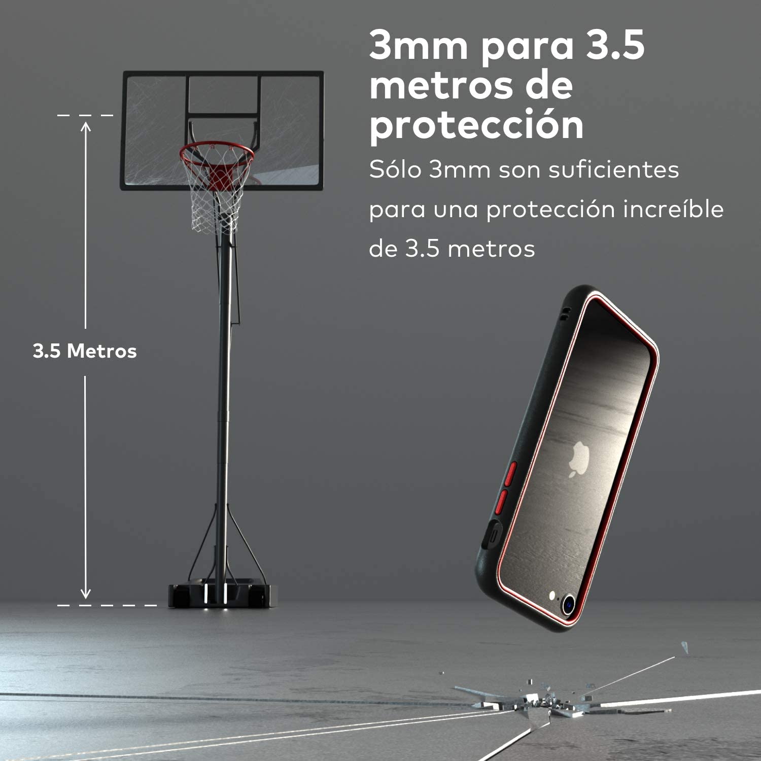 RhinoShield CrashGuard NX iPhone SE / 8 / 7 / 8 Plus / 7 Plus Shock Absorbent Slim Design Protective Cover [3.5M / 11ft Drop Protection]