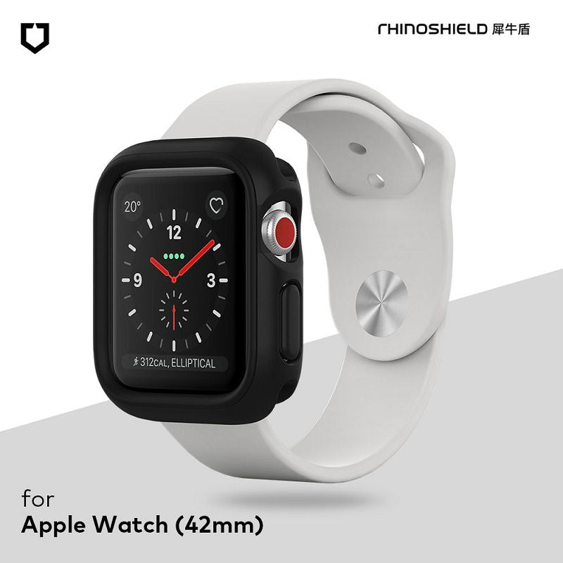 RhinoShield CrashGuard NX Apple Watch Series 3 / 2 / 1 42mm & 38mm Black Slim Protective Cover, Lightweight and Shock Absorbent