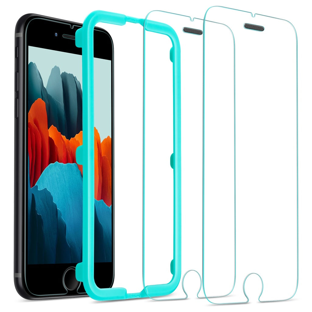 ESR Screen Protector iPhone SE 2022 Glass Screen Protector Full Cover Tempered Glass for iPhone SE3/SE/8/7 2PCS