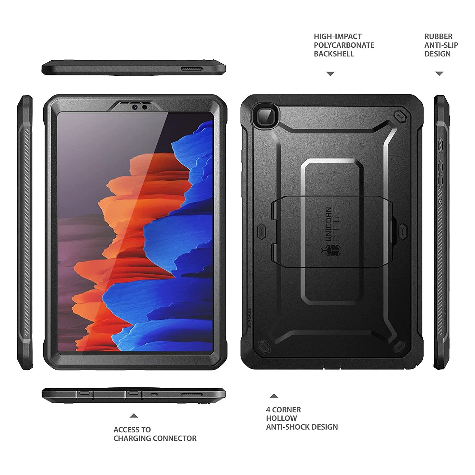 SUPCASE Galaxy Tab A7 Lite 8.7 inch (2021) Unicorn Beetle Pro Full-Body Case - Black
