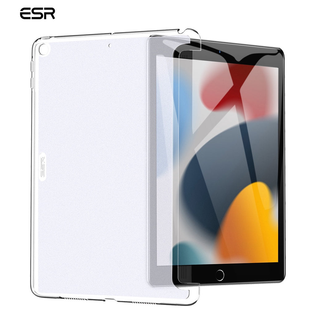 ESR Case for iPad 9/8/7 10.2" Back Case Translucent Slim Hard Shell Supports Smart Keyboard & Smart Cover