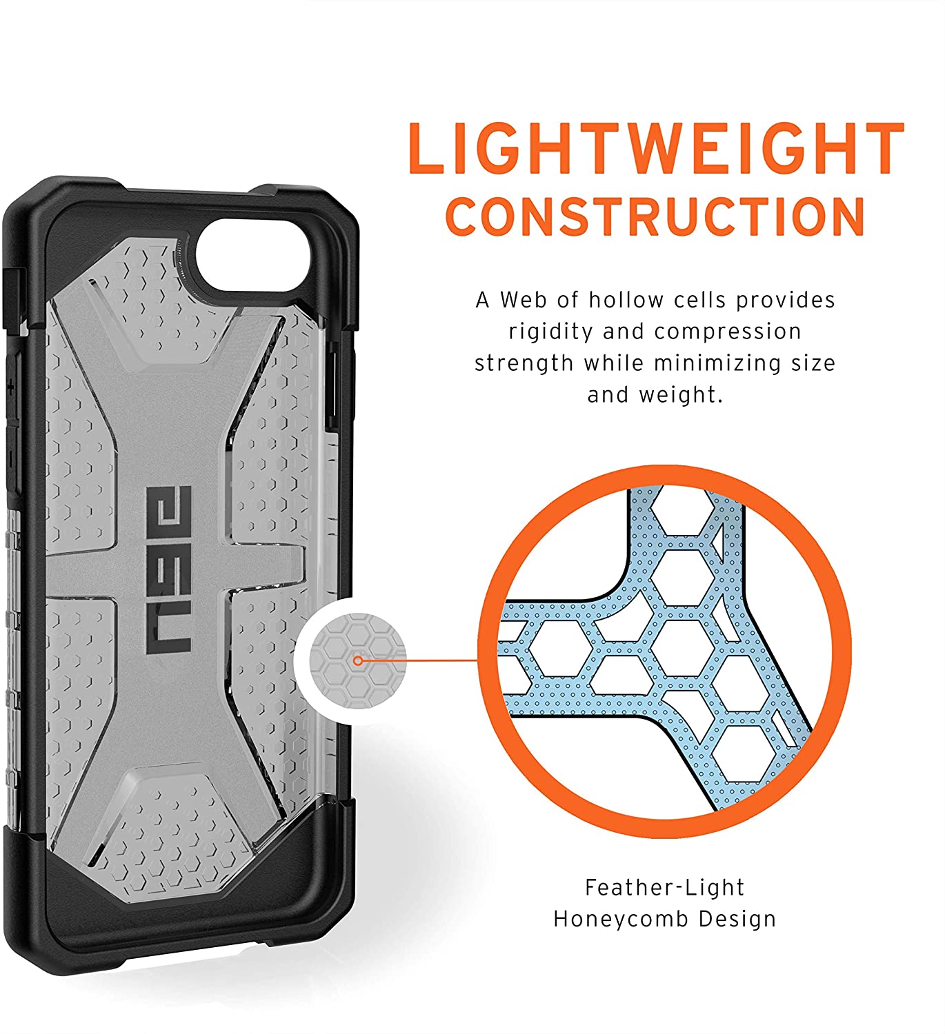 UAG Designed for iPhone SE 2020 Case Plasma Rugged Translucent Ultra-Thin Military Drop Tested Protective Cover