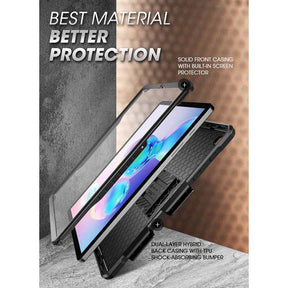 SUPCASE UB Pro Galaxy Tab S6 10.5" / S6 Lite 10.4"(2019) Built-in Screen Protector Full-Body Rugged Kickstand Protective Case (Black)