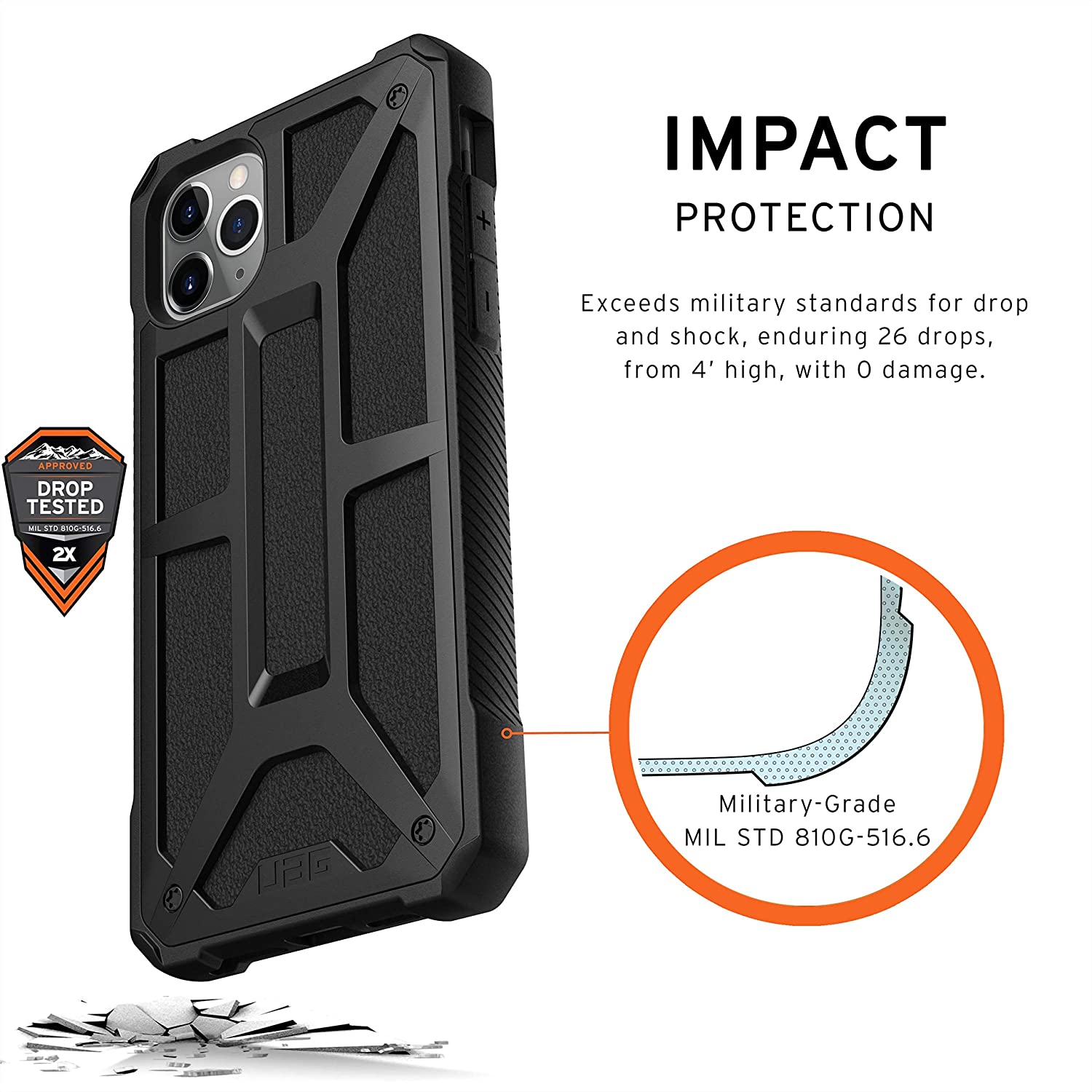UAG iPhone 11 / Pro / Pro Max Monarch Feather-Light Rugged Military Drop Tested Case