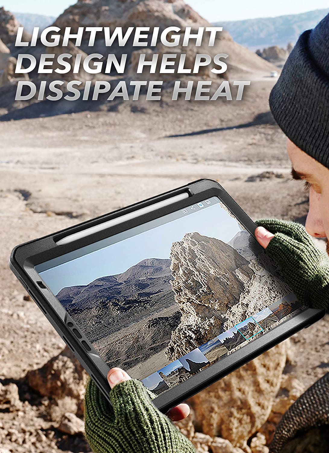 SUPCASE UB Pro iPad Pro 11 / 12.9 inch Support Apple Pencil Charging with Built-in Screen Protector Full-Body Rugged Kickstand Protective Case