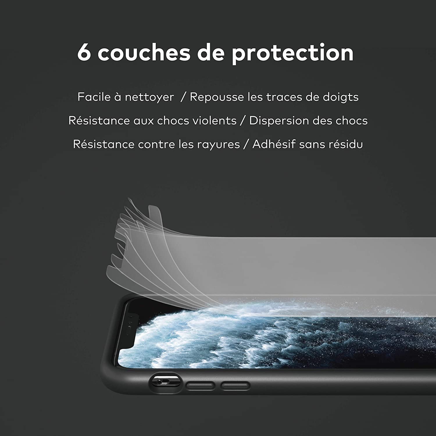 RhinoShield Impact Flex Huawei P30 / P30 Pro / P20 / P20 Pro / Mate 20 Clear and Scratch/Fingerprint Resistant Screen Protector