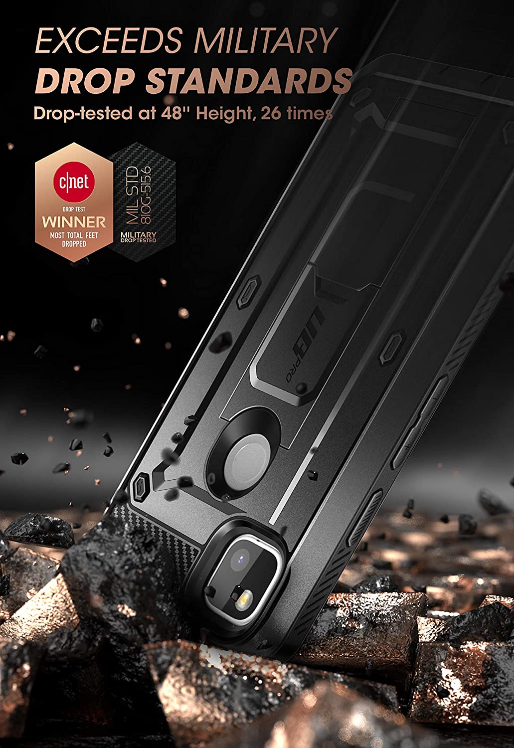 SUPCASE Unicorn Beetle Pro Google Pixel 4A (4G / 5G) Full-Body Rugged Holster Case with Built-in Screen Protector