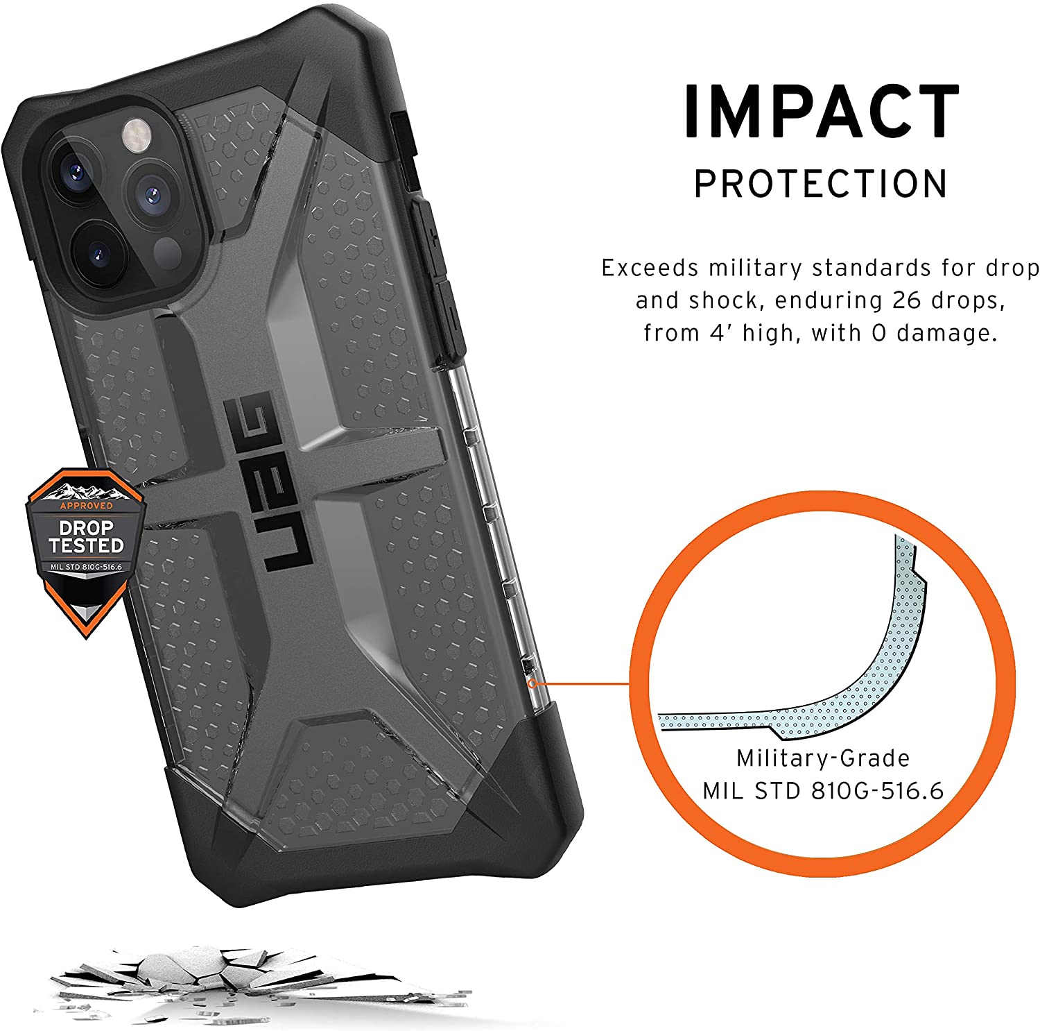 UAG Plasma iPhone 12 / Pro / Pro Max / Mini URBAN ARMOR GEAR Rugged Lightweight Slim Shockproof Transparent Protective Cover