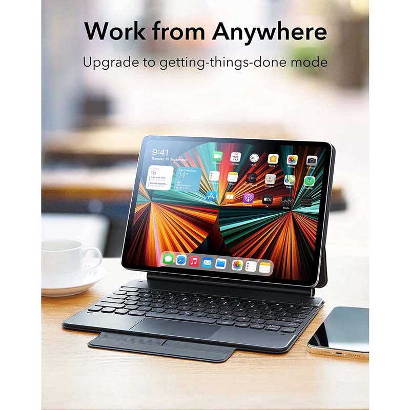 ESR Rebound Magnetic Keyboard Case, iPad Case with Keyboard Compatible with iPad Pro 11 / 12.9, iPad Air 5 / 4 Case Cover