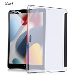 ESR Case for iPad 9/8/7 10.2" Back Case Translucent Slim Hard Shell Supports Smart Keyboard & Smart Cover