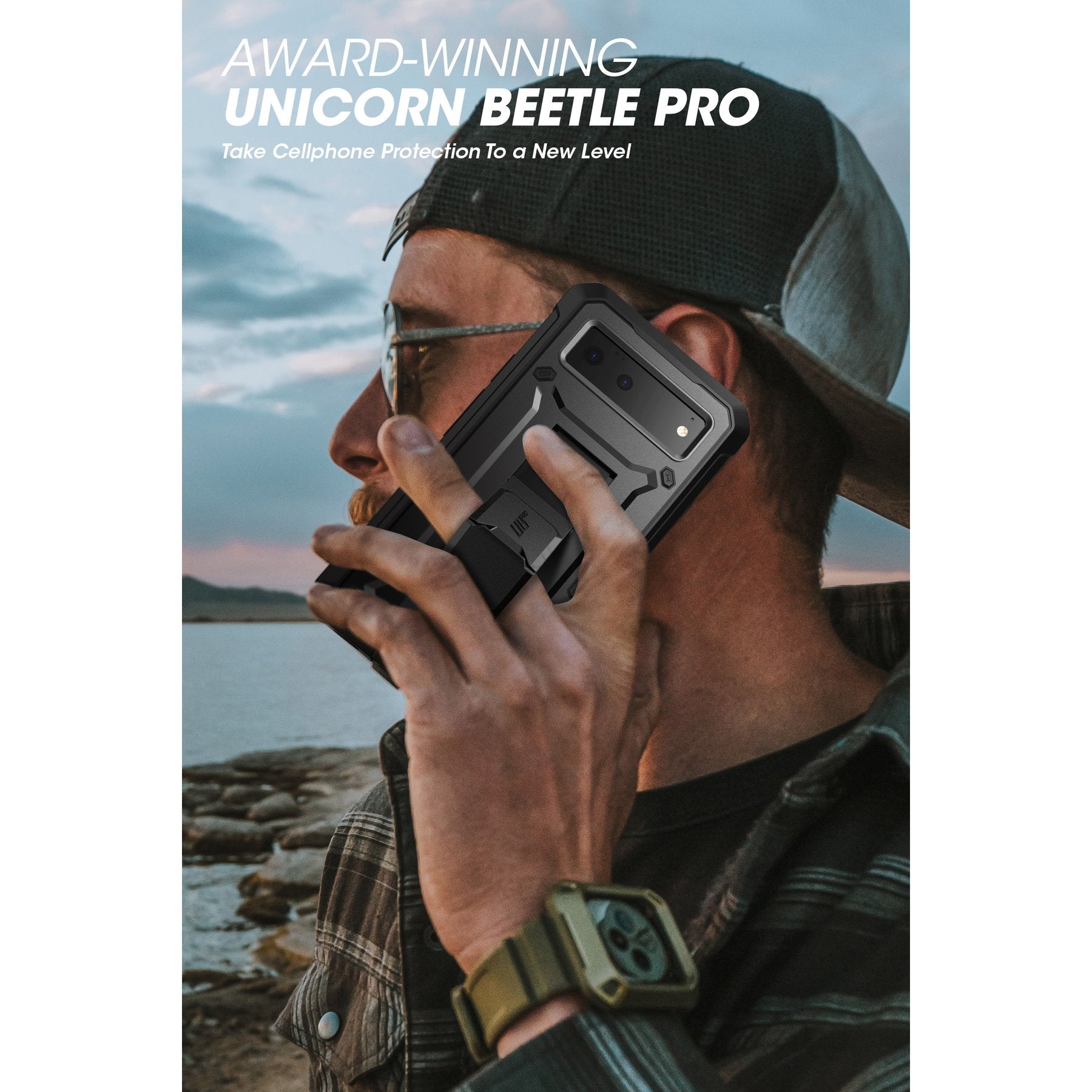 SUPCASE Google Pixel 6 (2021) Unicorn Beetle PRO Rugged Holster Case - Black