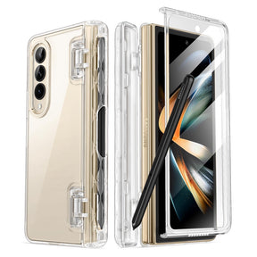 i-Blason Cosmo Series Clear Case for Samsung Galaxy Z Fold 4 Case with Pen Holder 5G (2022) Built-in Screen Protector