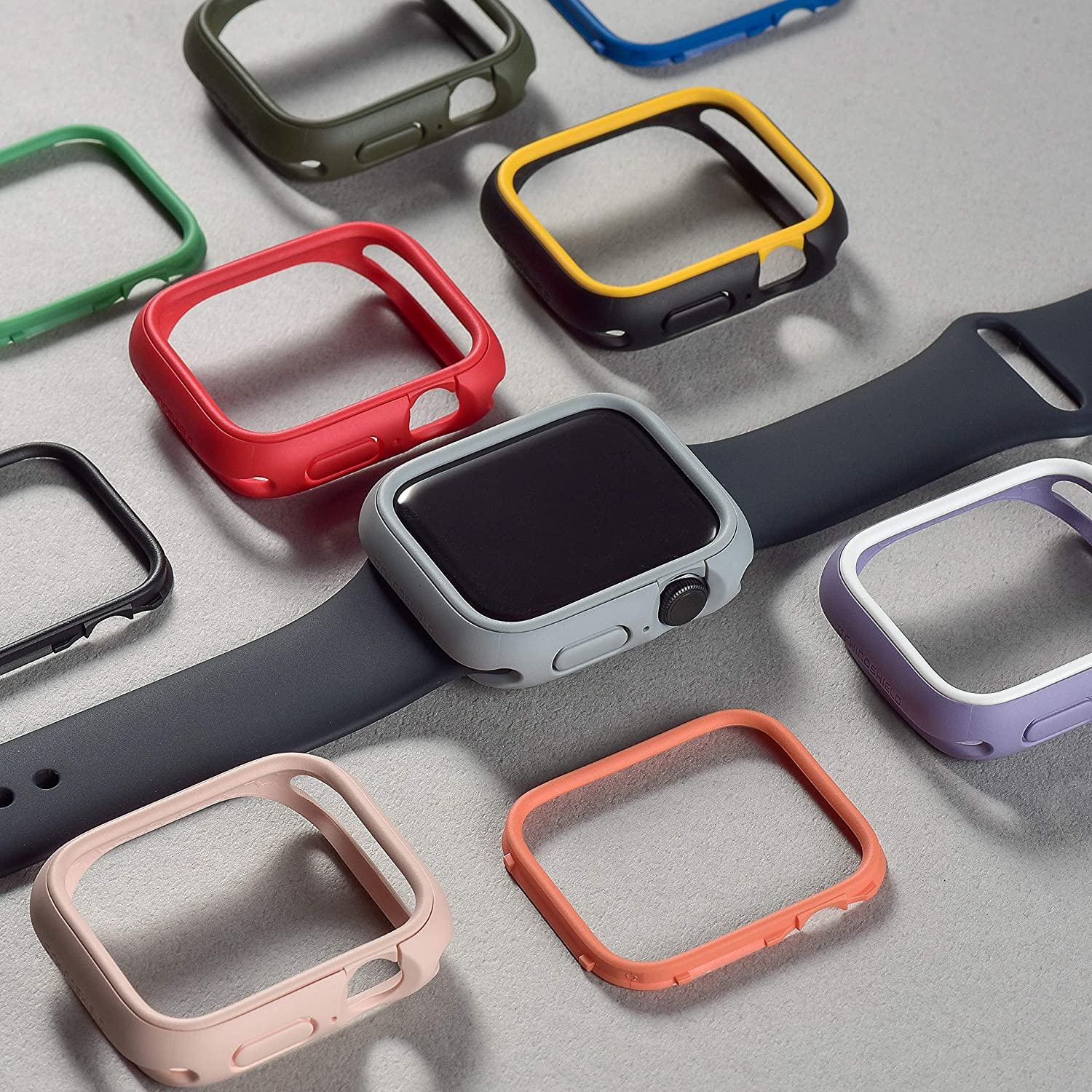 RhinoShield CrashGuard NX Apple Watch Series 3 / 2 / 1 42mm & 38mm Black Slim Protective Cover, Lightweight and Shock Absorbent