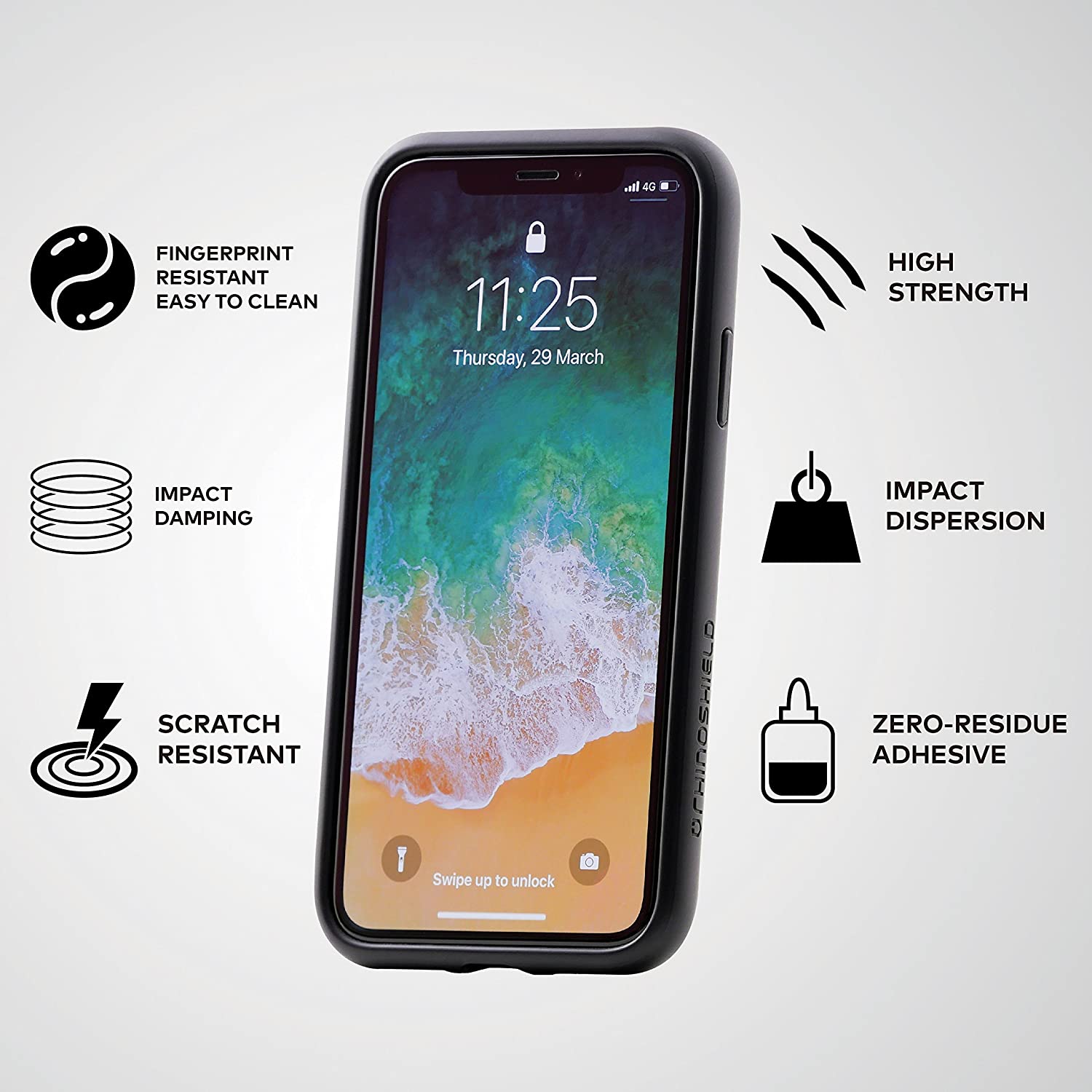 RhinoShield SolidSuit iPhone XS / X Shock Absorbent Slim Design Protective Cover with Premium Matte Finish [3.5M / 11ft Drop Protection]