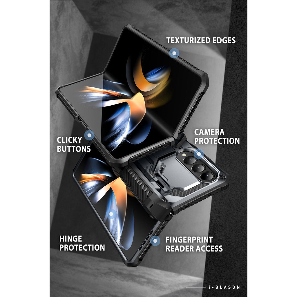 i-Blason Armorbox Case for Samsung Galaxy Z Fold 4Pen Holder & Kickstand, Full Body Protective Built-in Screen Protector