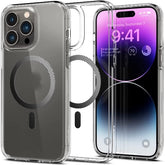 Spigen Ultra Hybrid (MagFit) [Anti-Yellowing Technology] Designed for iPhone 14 Pro Max Case (2022) - Carbon Fiber