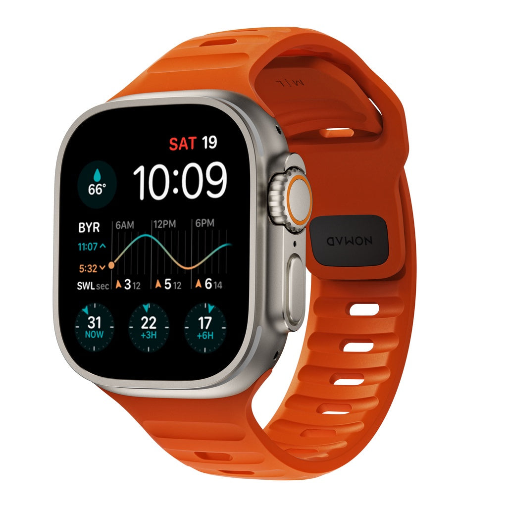 Nomad Sport Bands Version 2 Ultra Orange Compatible for Apple Watch Ultra / 8 / 7 / 6 & 49mm /45mm / 44mm / 42mm