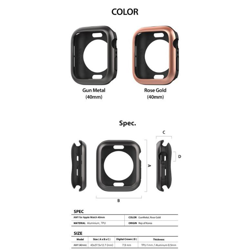 Araree Amy Apple Watch Series 6 / 5 / 4 / SE 44mm & 40mm Gun Metal