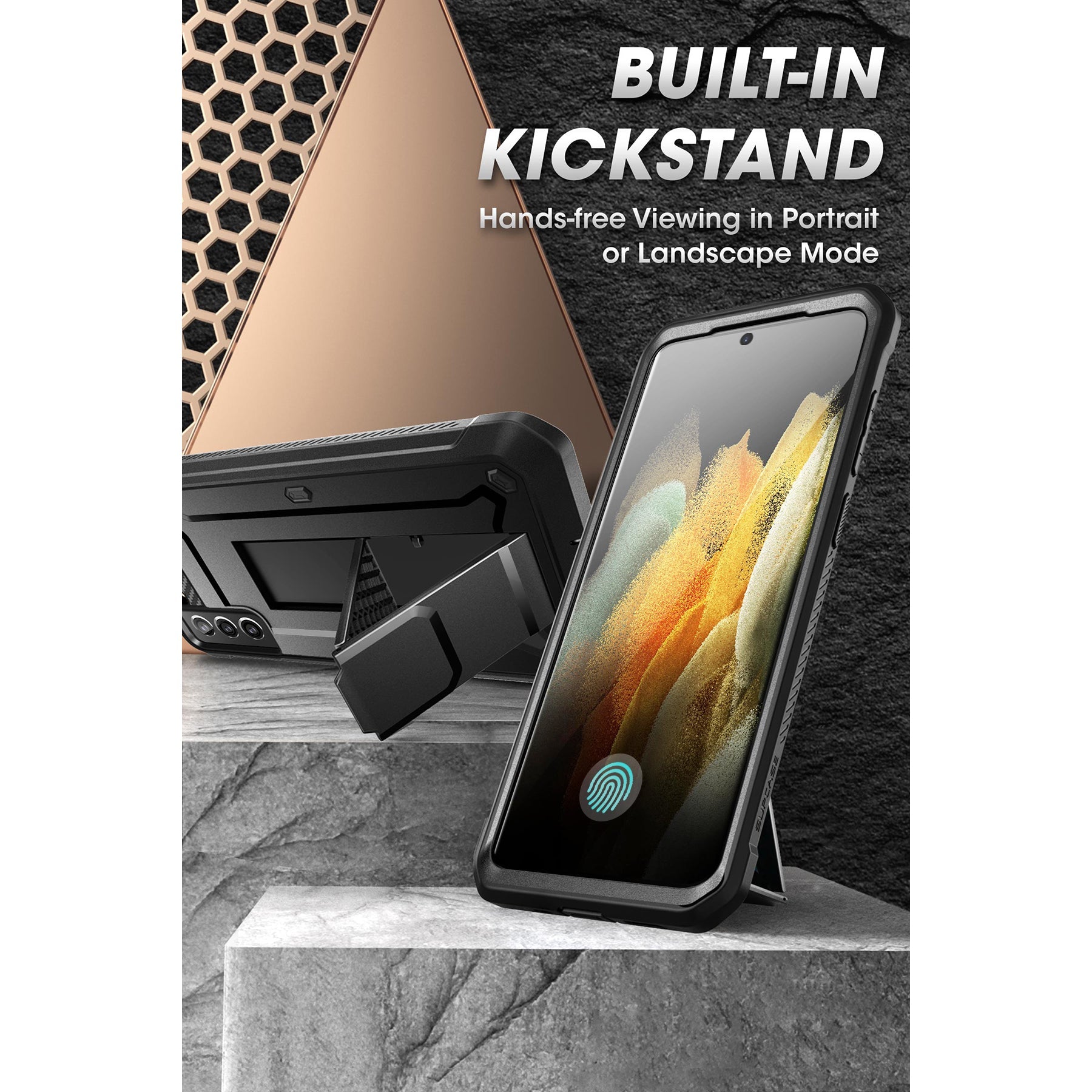 SUPCASE Galaxy S21 FE Unicorn Beetle PRO Rugged Case - Black