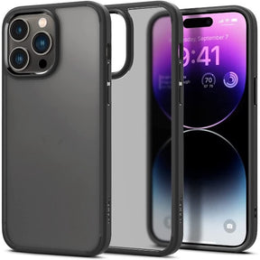 Spigen Ultra Hybrid [Anti-Yellowing Technology] Frost Black Case Compatible for iPhone 14 Pro Max