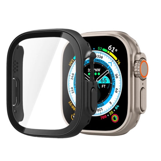 Spigen Thin Fit 360 with Tempered Glass Screen Protector for Apple Watch Ultra 49mm Case - Black
