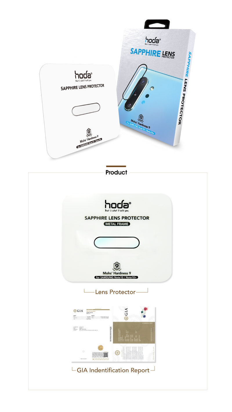 Hoda Sapphire Lens Protector Samsung Note 10 Plus / Note 10 Tempered Glass