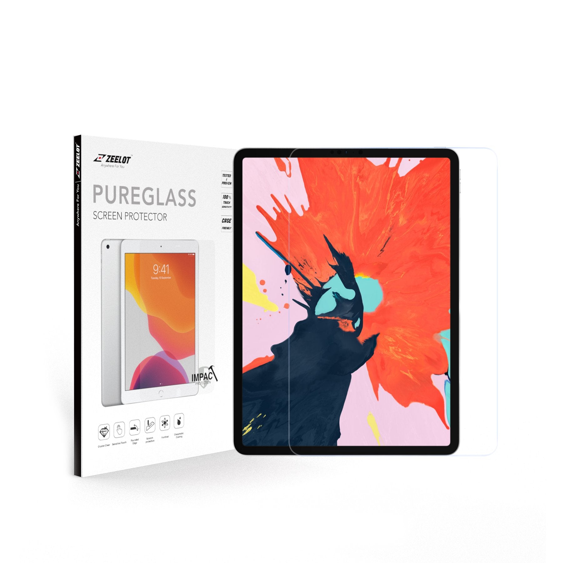 ZEELOT iPad / Air / Pro PureGlass 2.5D Clear Tempered Glass Screen Protector
