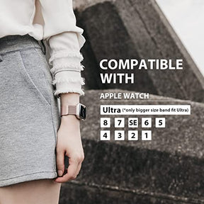 SwitchEasy Mesh Stainless Steel Watch Loop Band for Apple Watch Series Ultra 49mm & 45mm 44mm / SE / 8 /7 /6 /5 /4 /3 /2
