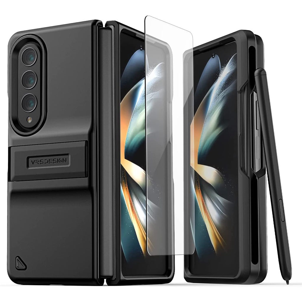 VRS Design Quick Stand Modern Pro for Galaxy Z Fold 4 5G (2022), Modern Neat Style Case with S Pen Holder