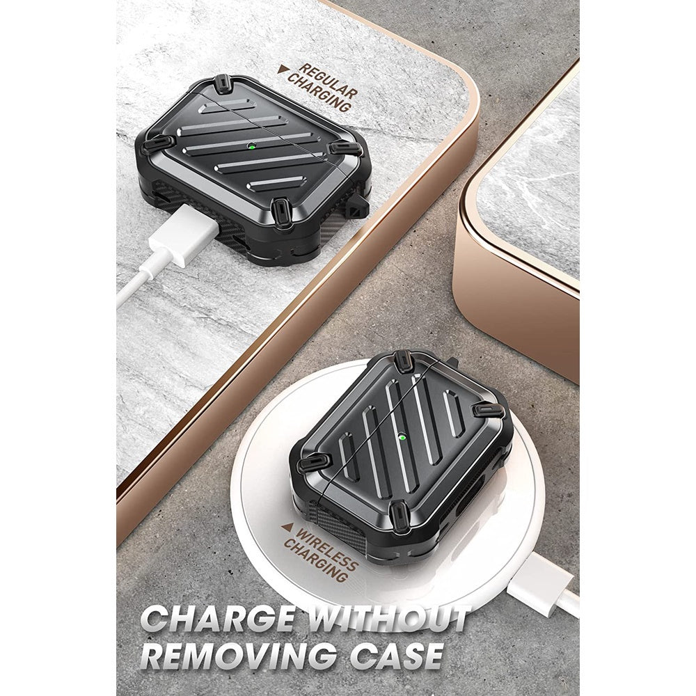SUPCASE Unicorn Beetle Pro Series Case Designed for Airpods Pro 2 & 1 Full-Body Rugged Protective Case with Carabiner