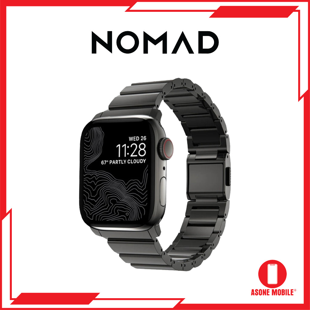 Nomad Steel Band Versi 2 serasi untuk Apple Watch Series SE/Ultra/8/7/6/5/4/3/2
