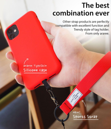 Araree TAG HOLDER External Strap Hole, Regardless of Smartphone Models, Strap Holder that Can Be Attached with External Strap Holes
