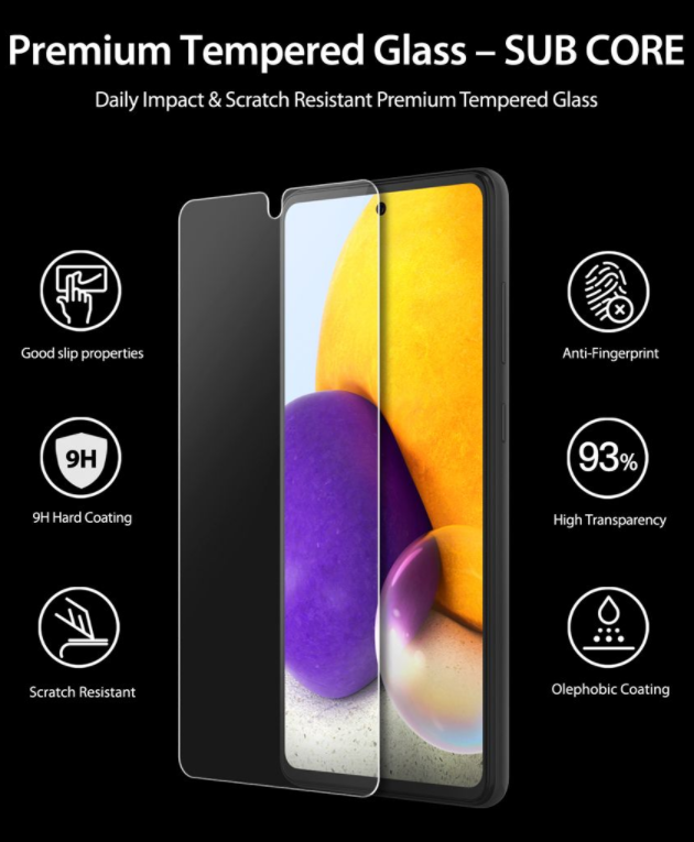 Araree Sub-Core Samsung Galaxy A72 Screen Protector Tempered Glass