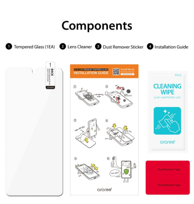 Araree Sub-Core Samsung Galaxy A72 Screen Protector Tempered Glass
