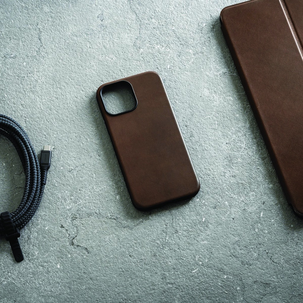 Nomad Modern Leather Horween Leather Case Compatible for iPhone 14 / Plus / Pro / Pro Max