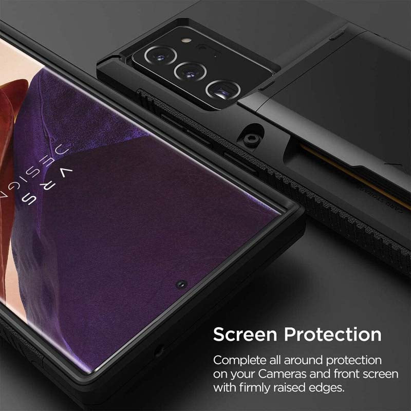 VRS DESIGN Damda Glide Pro for Galaxy Note 20 Ultra Case [4 Cards] [Semi Auto] Premium Sturdy Credit Card Slot Wallet