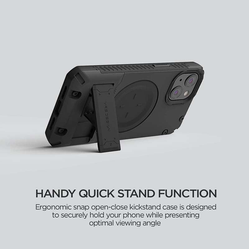 VRS Design MagStand Pro Case Compatible for iPhone 13 / Pro / Pro Max Magnetic Charger Compatible Case with Kickstand