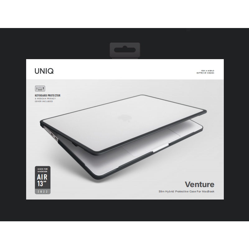 Uniq Venture Hybrid Case for MacBook Air M2 Chip 13'' (2022) - Frost / Mid Night (BLACK)