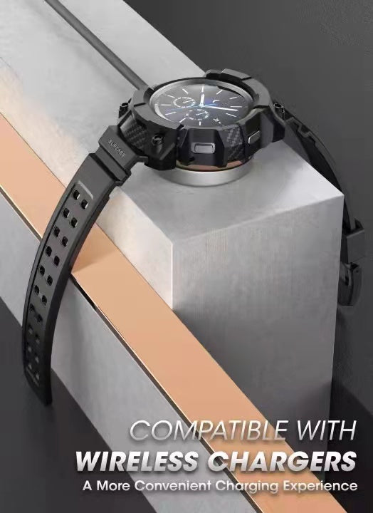 SUPCASE Galaxy Watch 4 46mm Unicorn Beetle Pro Wristband Case - Black