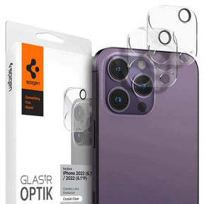 Spigen Optik Glas TR [2 Pack] Compatible for iPhone 14 Pro Max / iPhone 14 Pro Lens Protector