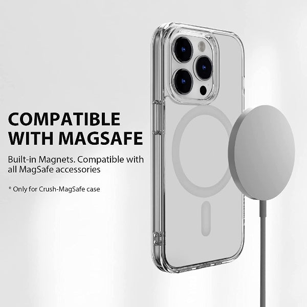 SwitchEasy Crush M Build-in Magnet Compatible for iPhone 14 Pro / Pro Max Case MagSafe Anti-Yellowing
