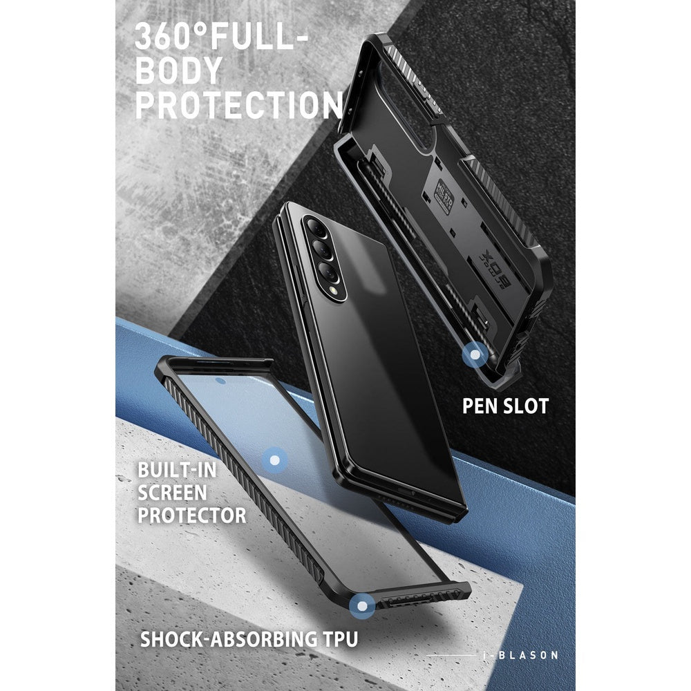 i-Blason Armorbox Case for Samsung Galaxy Z Fold 4Pen Holder & Kickstand, Full Body Protective Built-in Screen Protector