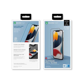 AMAZINGthing RADIX SUPREME GLASS Clear & Matte Screen Protector Compatible for iPhone 13 / Pro / Pro Max / Mini