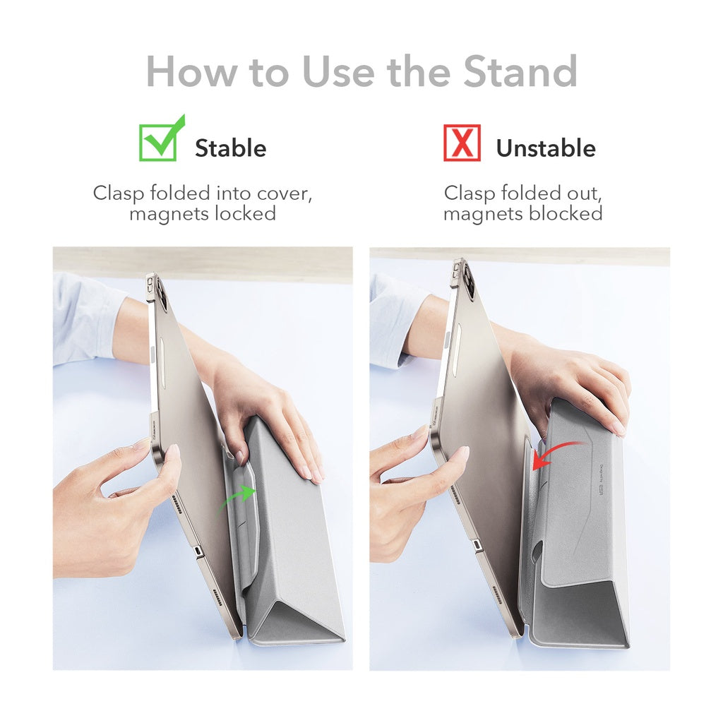 ESR Ascend Trifold Smart Case iPad Pro 11 /12.9(2021) Auto Sleep/Wake [Supports Apple Pencil 2 Wireless]